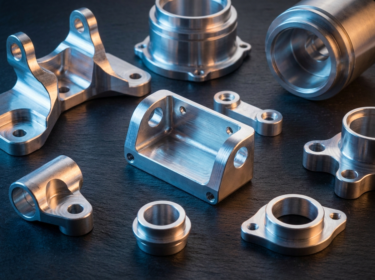 Precision CNC machined aluminum 6061 and 7075 aerospace parts and brackets