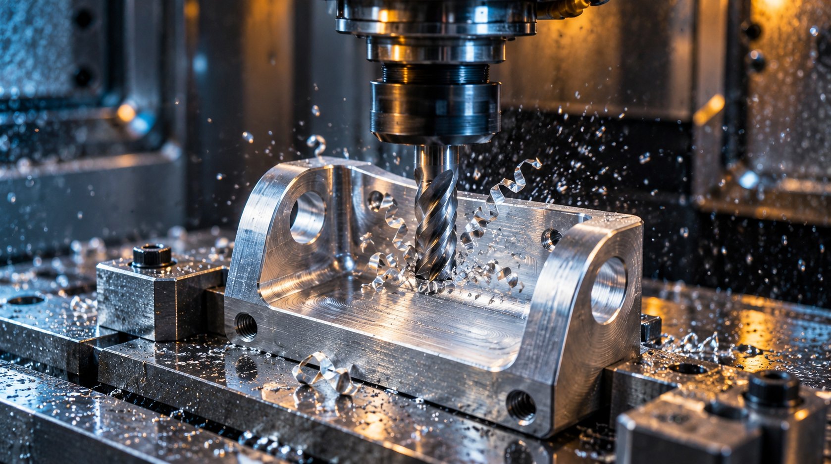 Router-Class Aluminum Cutting Can cnc router cut aluminum: end mill machining a silver aluminum block