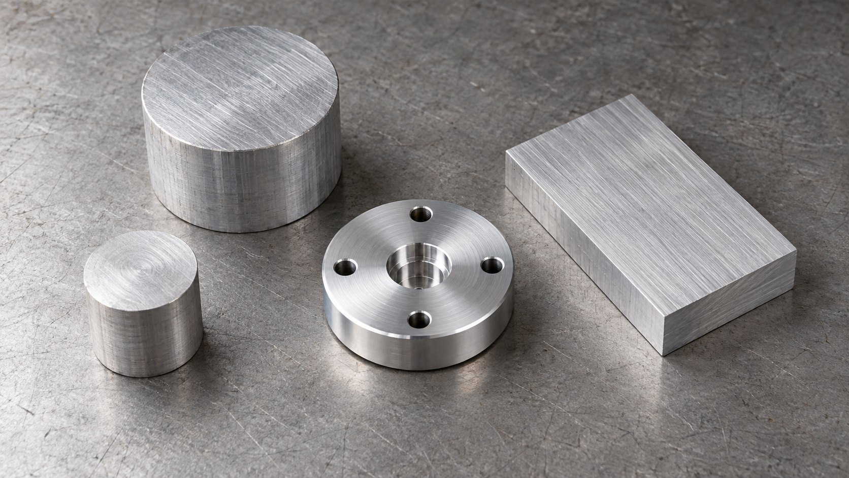 Three Blanks, One Part CNC quote stock size comparison showing a finished aluminum puck and three possible blanks