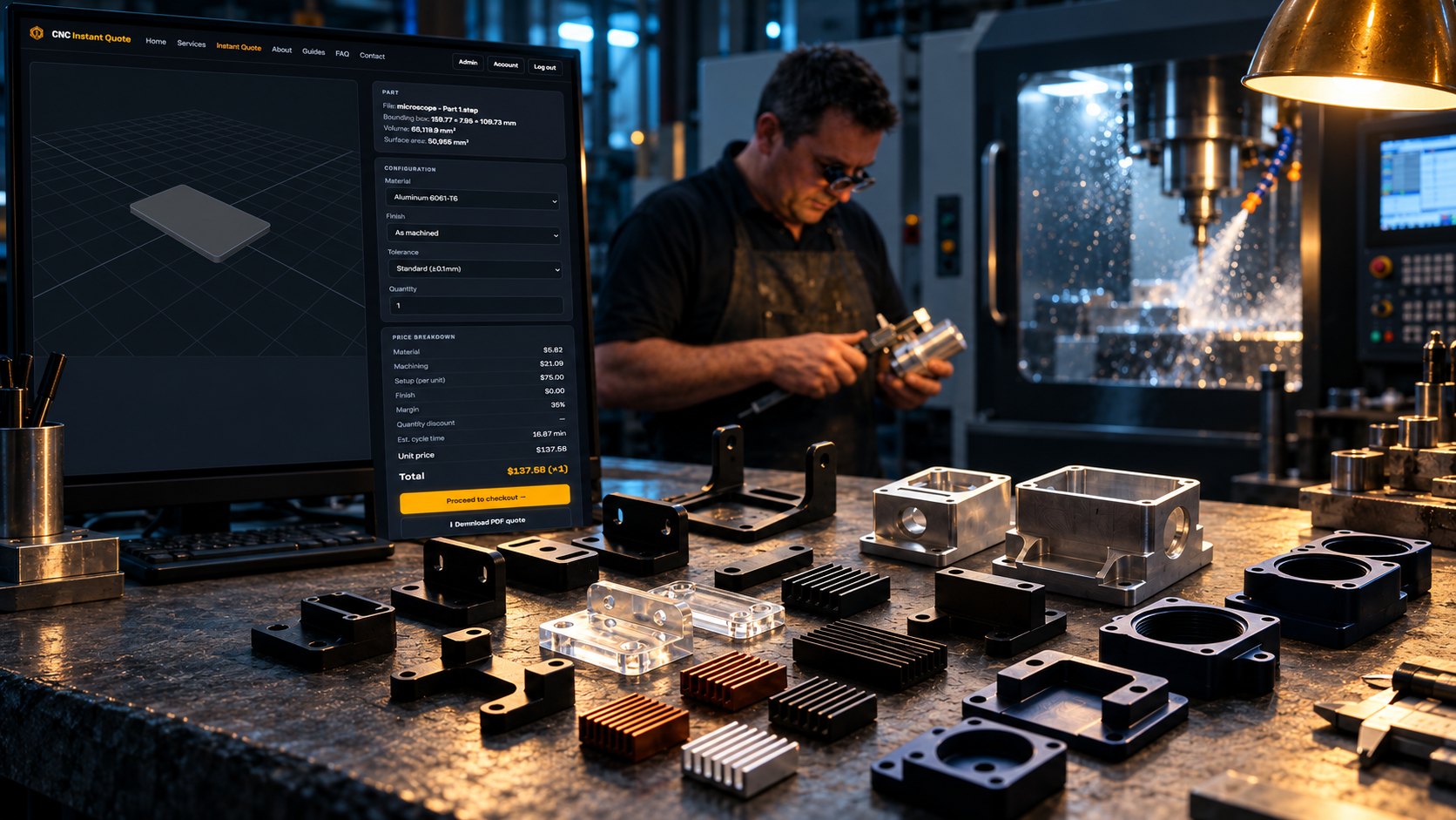 Machined aluminum and black anodized components for ISO 9001:2026 supplier questions